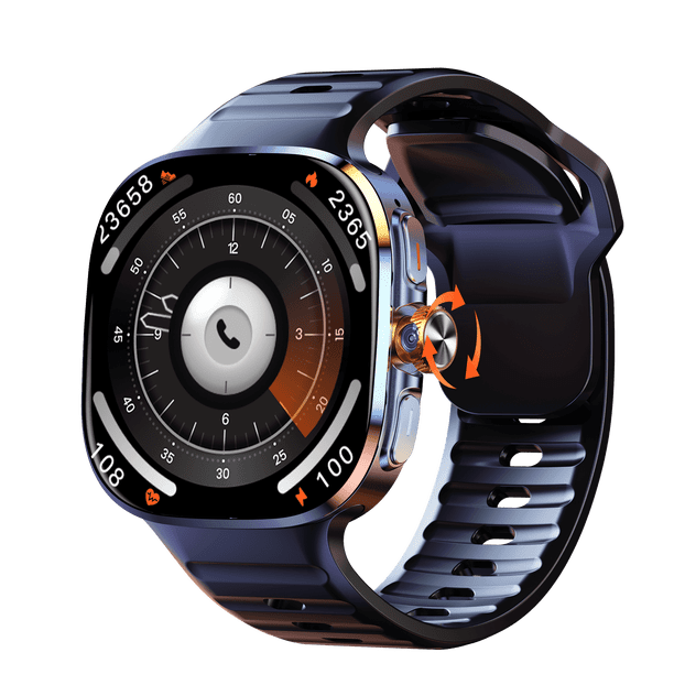 E EYAFA Nuevo Sistema Dual Bluetooth +Android Reloj Inteligente M99 con Pantalla AMOLED de 2.16 Pulgadas 3GB RAM y 32GB ROM-negro