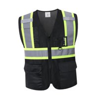 Ioensy - Chaleco Reflectante De Seguridad Transpirable Con Bolsillos Para Ciclismo, Senderismo Y Paseos Con Perros.