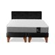 thumbnail image 1 of Cama Europea Zen Best Tela Pu Negro 2 Plaza + Respaldo, 1 of 2