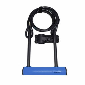 Candado U-Lock Onwheels Largo Con Piola Y Soporte - Azul