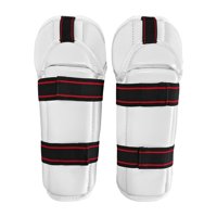 Magideal - 2 Piezas Protectores Taekwondo Espinilleras Coderas Elásticas Transpirables Con Correa Ajustable Material Pu Adecuados Para Adultos Y Niños En Entrena S
