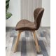 thumbnail image 2 of Silla Para Comedor Aviador Radar Tapiz Lino Base Madera - Café, 2 of 5