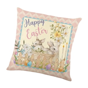 Bothyi - Fundas De Almohada De 18X18 Pulgadas Con Cojines De Sofá Con Cremallera Para La Decoración De La Silla Del Sofá Happy Easter