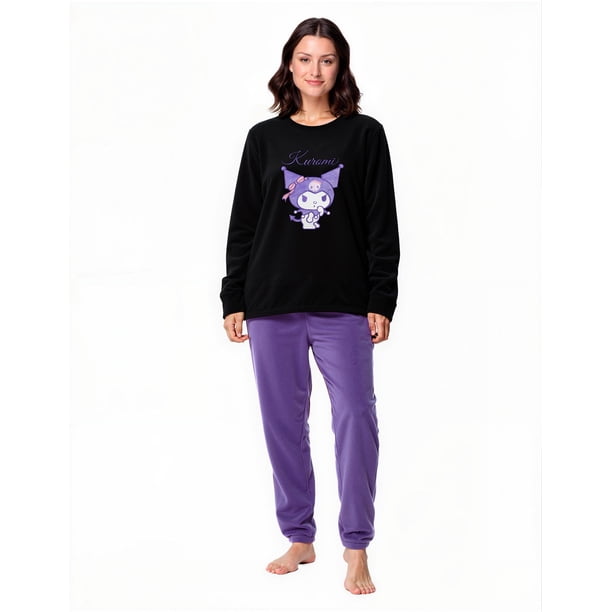 Pijama Largo Mujer Micropolar Invierno Kuromi C2