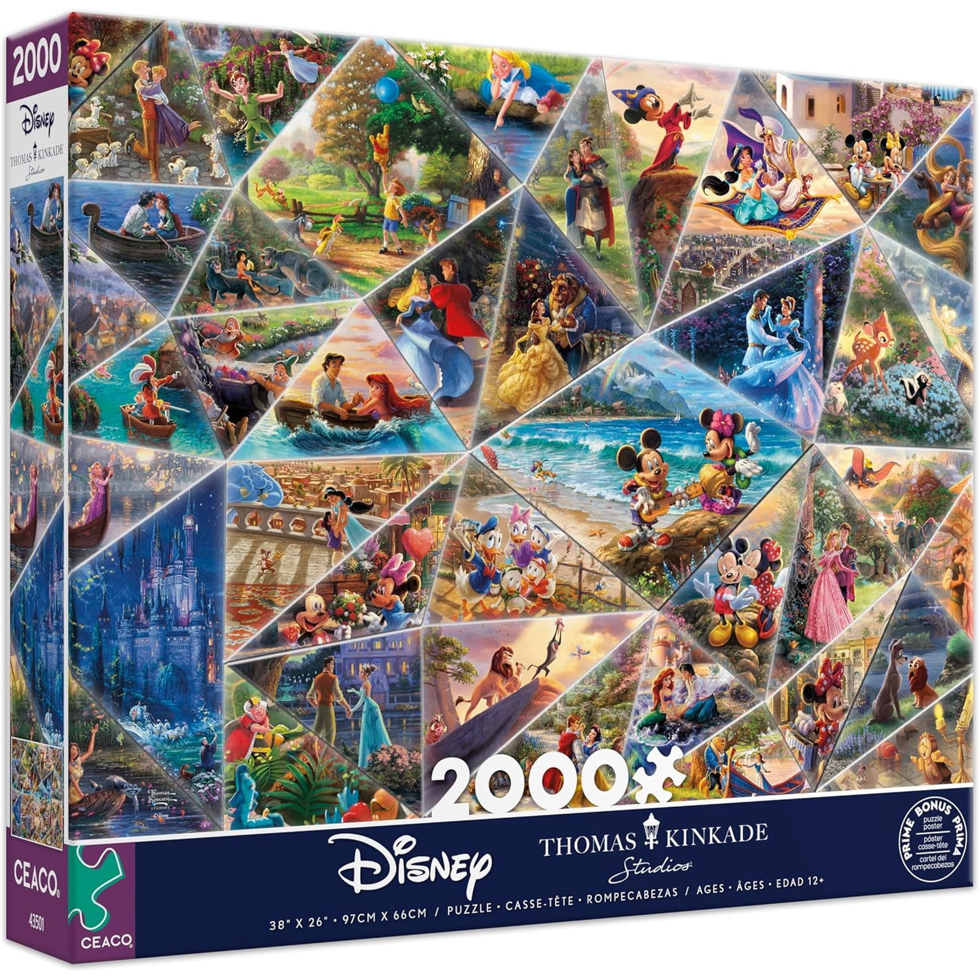 Rompecabezas De Ceaco Thomas Kinkade Disney Collage De 2000 Piezas