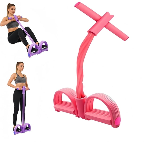 Tirador tobillo pedal 4 tubos banda elástica yoga tensión látex natural fitness equipo