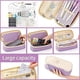 thumbnail image 3 of Estuche Para Lápices De Gran Capacidad, Lapicera Expandible Con 4 Compartimientos, Lapiceras Organizadoras De Lona Organizador De Papelería Para Escolar Oficina Trabajo (morado), 3 of 6