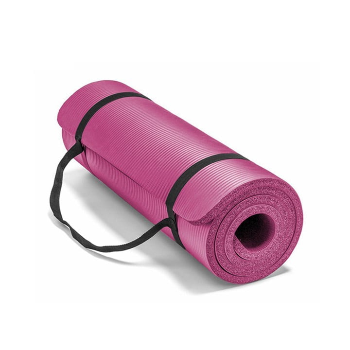 Genérico - Mat 10mm Yoga Pilates Extra Grueso Color Rosa