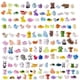 thumbnail image 1 of Mini figuras de animales jrootouh, paquete de 140 piezas, decoración de resina, 1 of 9