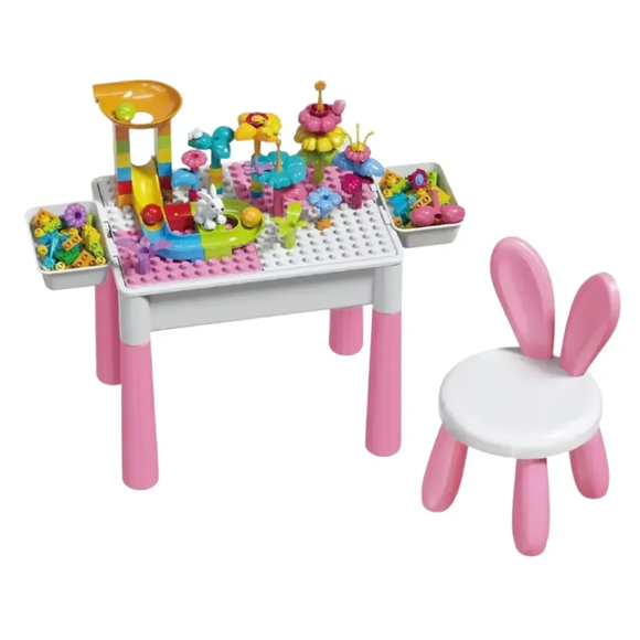 Mesa Didáctica Para Niñas Con Silla Y 89 Piezas