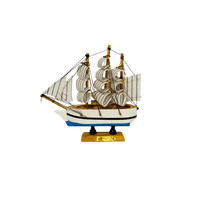 Decostilo - Adorno: Barco Velero De Madera 13Cm