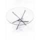 thumbnail image 2 of Mesa de Comedor Redonda de Vidrio Templado con Base de Acero Inoxidable – Diseño Moderno Premium, 2 of 5