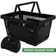 thumbnail image 4 of Cestas de compras FAHKNS 21L de plástico duradero negro (12 unidades), 4 of 6