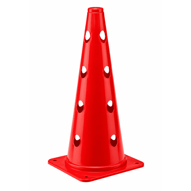 Cono de Entrenamiento 48 cm con Orificios y Punta Superior Cerrada