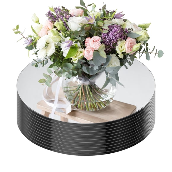 Espejos redondos para centros de mesa Seelenruhe 30 cm 12 unidades