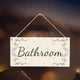 thumbnail image 3 of 1pc Wooden Bathroom Home Decor Door Sign Plaque, 3 of 5