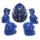 thumbnail image 4 of 7x adultos deportes protección conjunto rodilleras coderas mano almohadillas casco azul, 4 of 5