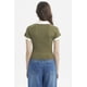thumbnail image 3 of Polera Mujer Color Cuello Polo Verde Militar Claro, 3 of 4