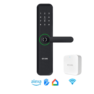Stark Design - Cerradura Digital Acceso Principal. Modelo: H95B (Resistente Al Agua Y Rayos Uv). Manilla Reversible + Gateway