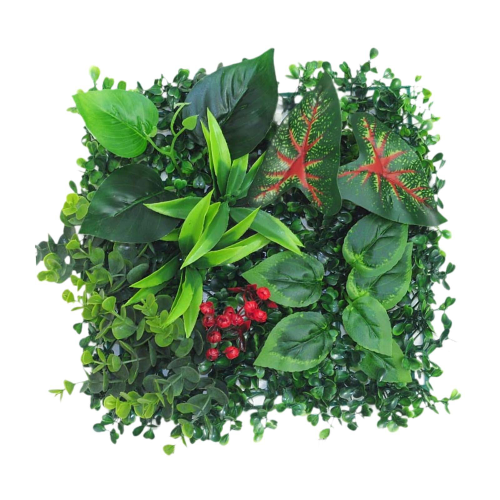 Magideal - Panel De Césped Artificial De 9,8x9,8 Pulgadas, Telón De Fondo De Pared, Decoración De Pared Decorativa Realista Para Fiesta, Boda, Accesorio De Patio Estilo C