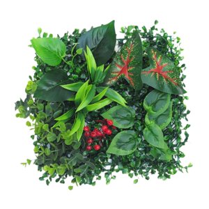 Magideal - Panel De Césped Artificial De 9,8X9,8 Pulgadas, Telón De Fondo De Pared, Decoración De Pared Decorativa Realista Para Fiesta, Boda, Accesorio De Patio Estilo C