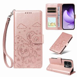 Funda Billetera Foxdock Compatible Con Oppo Reno 13 Pro, Diseño Perrito Tierno, Ranuras Para Tarjetas Y Soporte Plegable