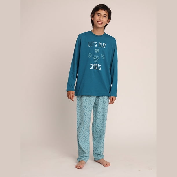 Pijama algodón con estampado "let´s play sports" 261671P - 4
