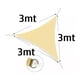 thumbnail image 4 of Toldo Vela Malla Sombreadora Triangular Beige 3x3x3Mts Malla Raschel, 4 of 7