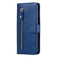 Gangxun - Funda Con Cremallera Para Samsung Galaxy S21 5G, Carcasa Cartera De Cuero Pu Con Soporte Y Tarjetero