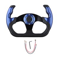 Magideal - Volante De Coche Genérico De 13 Pulgadas, Aleación De Aluminio De Alto Rendimiento, Agarre Cómodo, Accesorios Interiores De Coche Universales Azul