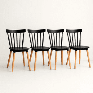Klik Muebles - Pack De 4 Sillas Windsor Negras