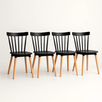 Klik Muebles - Pack De 4 Sillas Windsor Negras