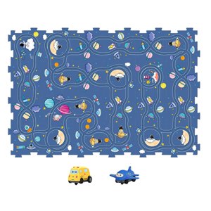 Magideal - Bloques De Construcción De Pista, Juguetes De Construcción De Automóviles, Tableros De Rompecabezas, Juego De Pista De Rompecabezas Para Niños , Modelo Espacial 24 Modelo Espacial 24 Piezas