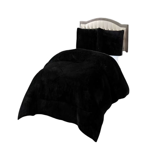 Genérico - Cobertores Con Chiporro De Peludos King 250X270Cm Negro2