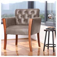 Latam Home - Sitial Kiel Cuero Kentucky Gris