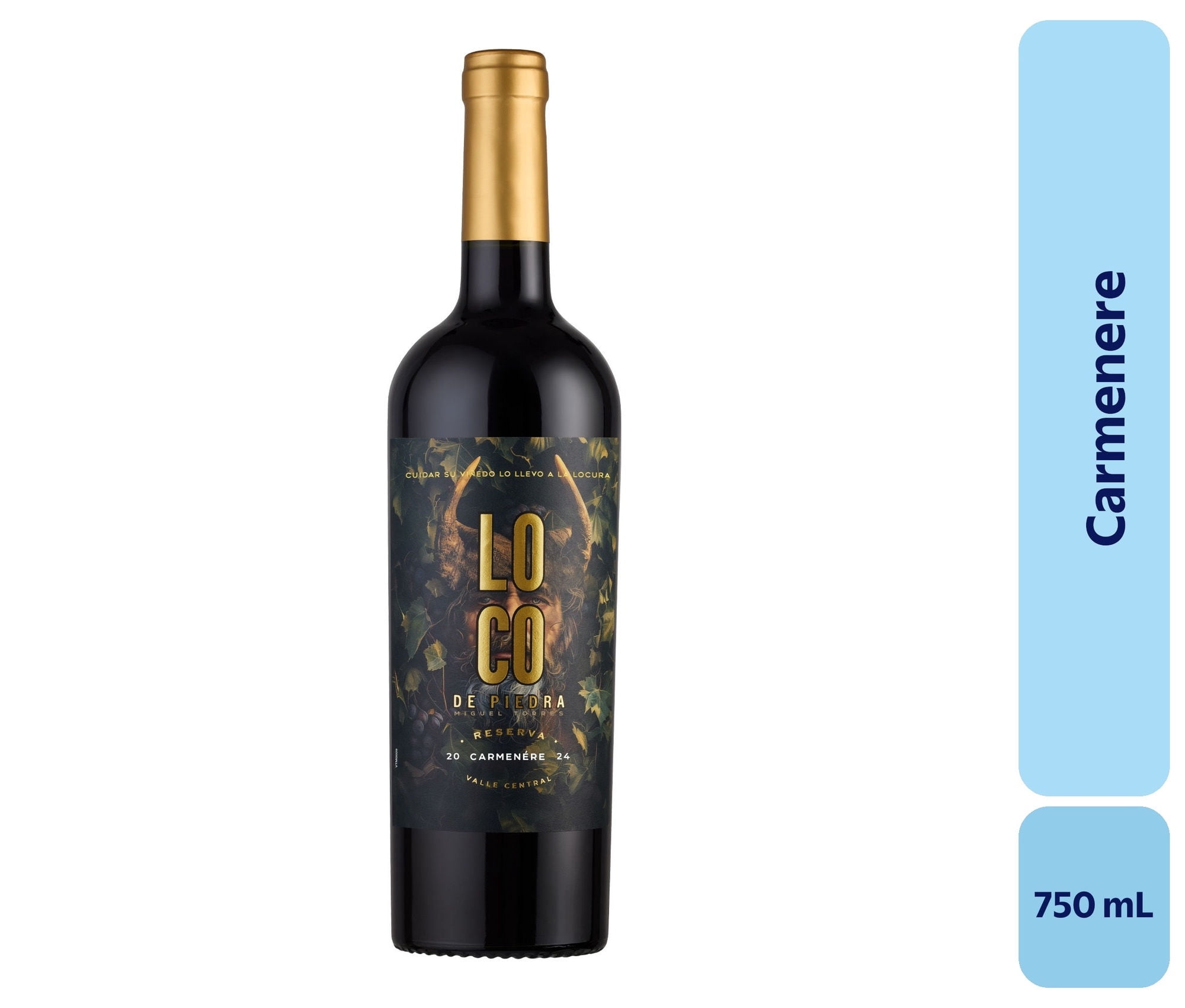 Vino Carménère Botella 750 mL Loco De Piedra