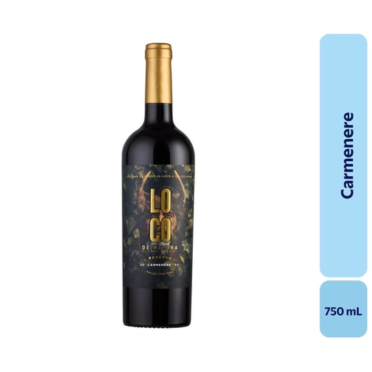 Vino Carménère Botella 750 mL Loco De Piedra