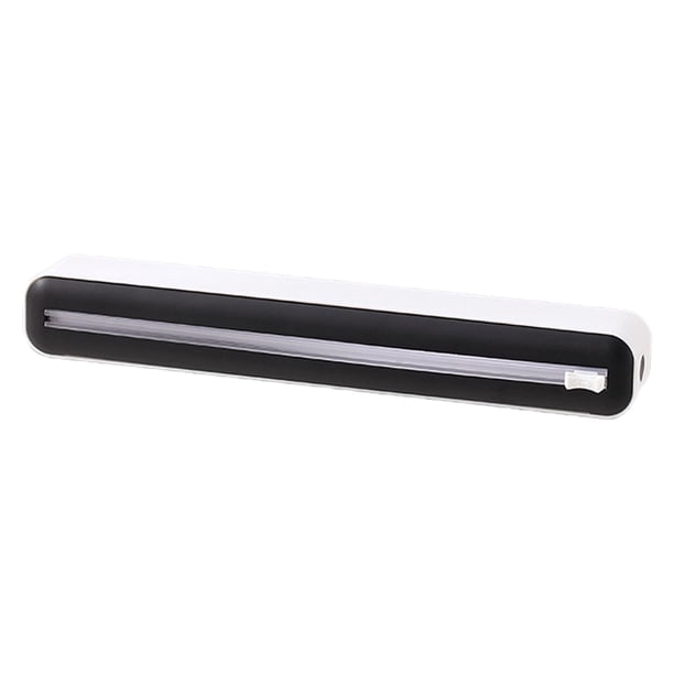 Dispensador De Envoltura De Película Adhesiva, Cortador De Envoltura De Alimentos Para El Hogar, Dispensador De Papel De Aluminio, Negro Y Blanco