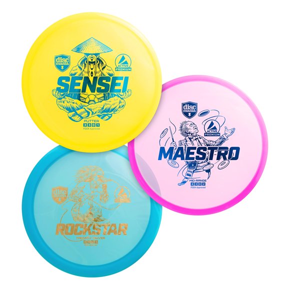 Set de Disc Golf Discmania 3 piezas para principiantes – Active Premium