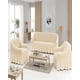 thumbnail image 2 of Set Fundas Sillon Elastica 3+1+1 Con Faldon Textura Nido de Abeja, 2 of 6