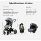 thumbnail image 2 of Coche Cuna Con Silla Nido Y Accesorios Café, 2 of 7