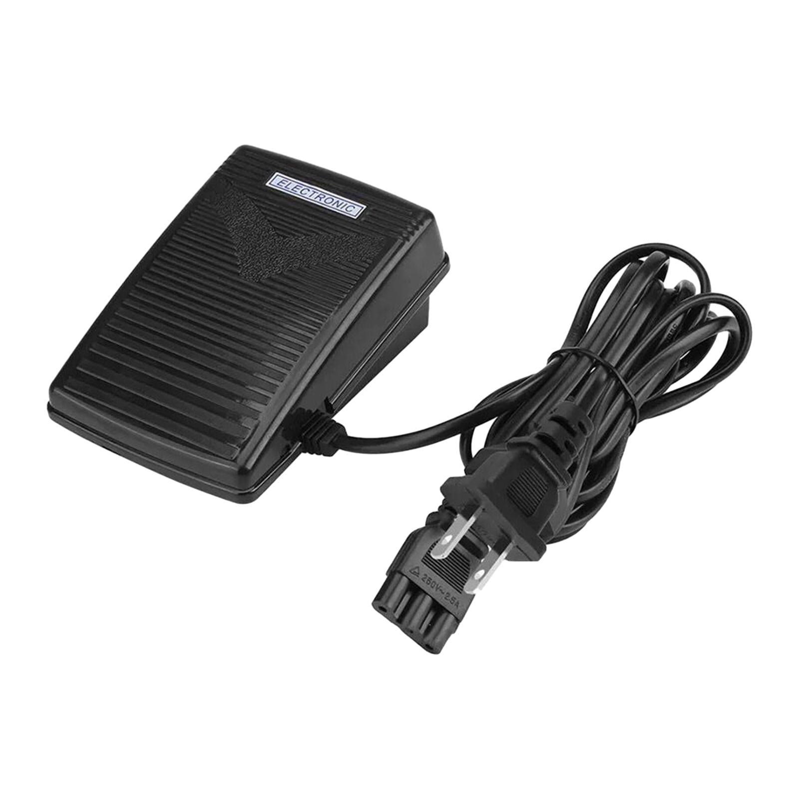 Magideal - Máquina De Coser Pedal Interruptor De Pie Reparación Piezas De Máquina De Coser Multifuncional Negro Con Cable De Alimentación Pedal De Control De Pie