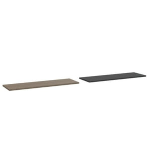 Fmfurniture - Set 2 Repisas 160X25X1,5 Cm Fm-001G Gris Y Café Claro