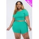 thumbnail image 1 of Conjunto de Top Corto y Shorts de Manga Corta de Talla Grande, 1 of 2