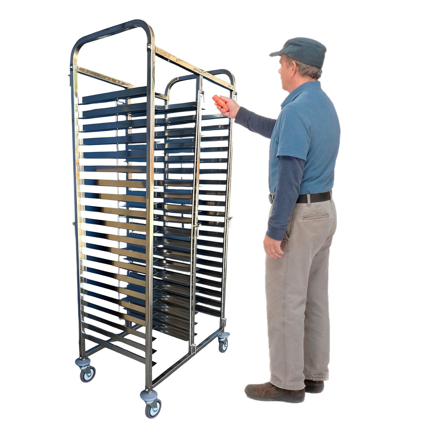 Prochef - Carro Bandejero Acero Inox. 40 Bandejas Casino 35x45 Cm.