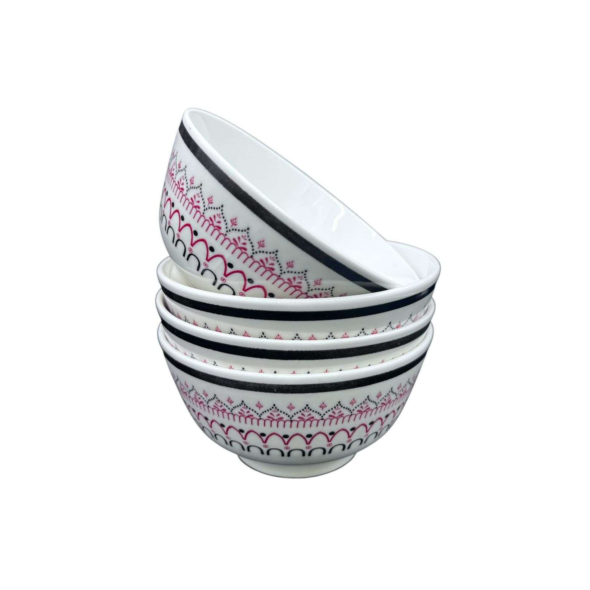 Oem - Pack 4 Bowl Platos Con Diseños Clasico 7x13cm