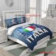 thumbnail image 1 of 3pcs Italian Federation Badge and Player Passion Poster Pattern Three-Piece Set Soft and Comfortable Bedding Set, 1 of 5