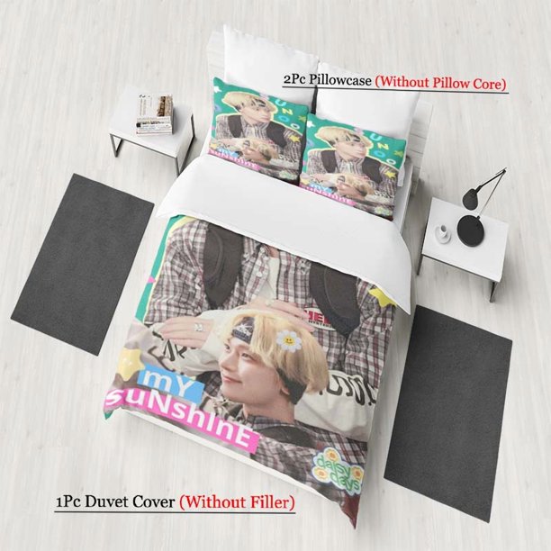 Park Sung-Hoon Cute Cartoon Creative Style Pattern Three-Piece Set Soft And Comfortable bedding
