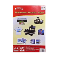 Genérico - 100 Hojas Papel Para Sublimar A4 Papel Transfer Sublimación Color Blanco