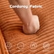 thumbnail image 3 of Loveseat Sofa, Comfortable Deep Seat Sofa Bed, Modern Small Corduroy Couch for Living Room Bedroom,Reversible Cushion with Pillows,No Assembly Required,Orange, 3 of 3
